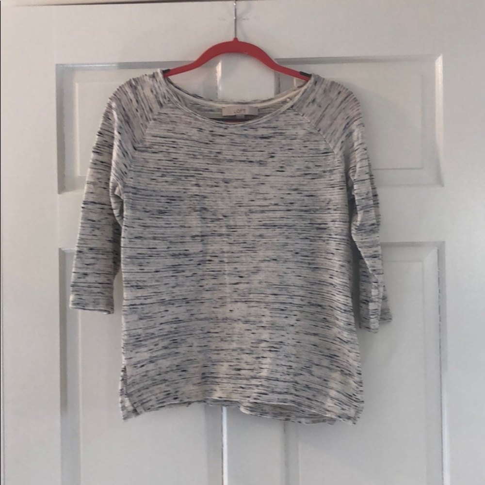 White and black blouse